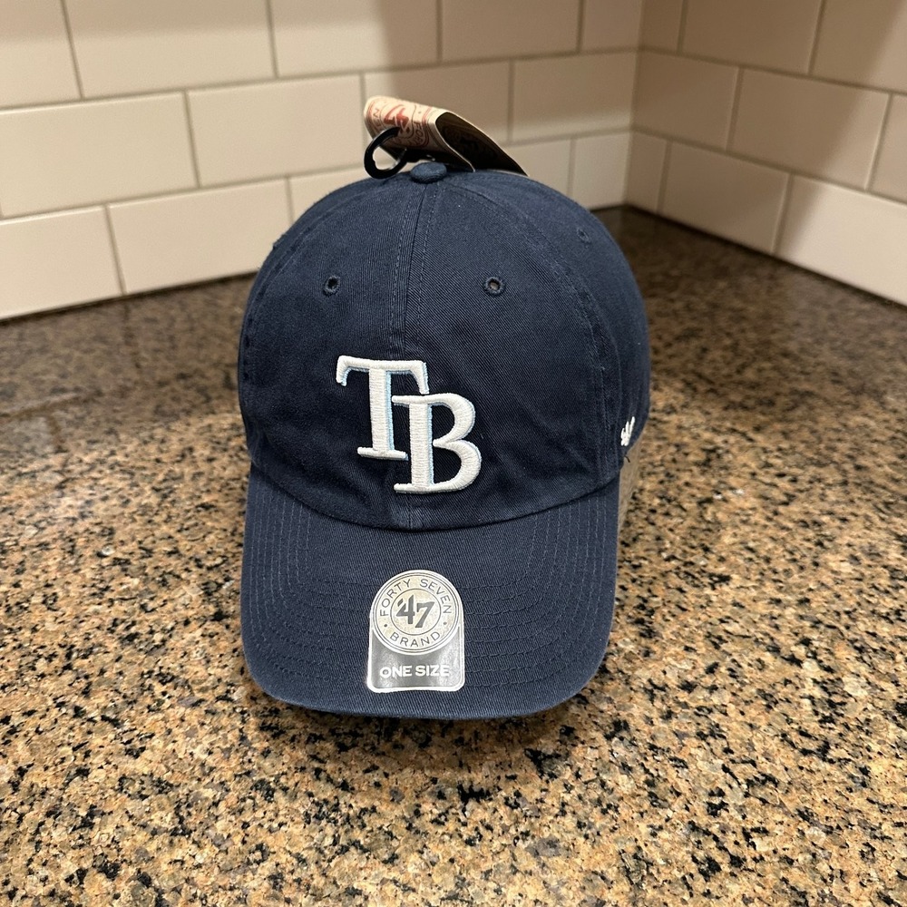 Tampa Bay Rays '47 Brand Clean Up Hat Blue MLB Men One Size Blue Cotton